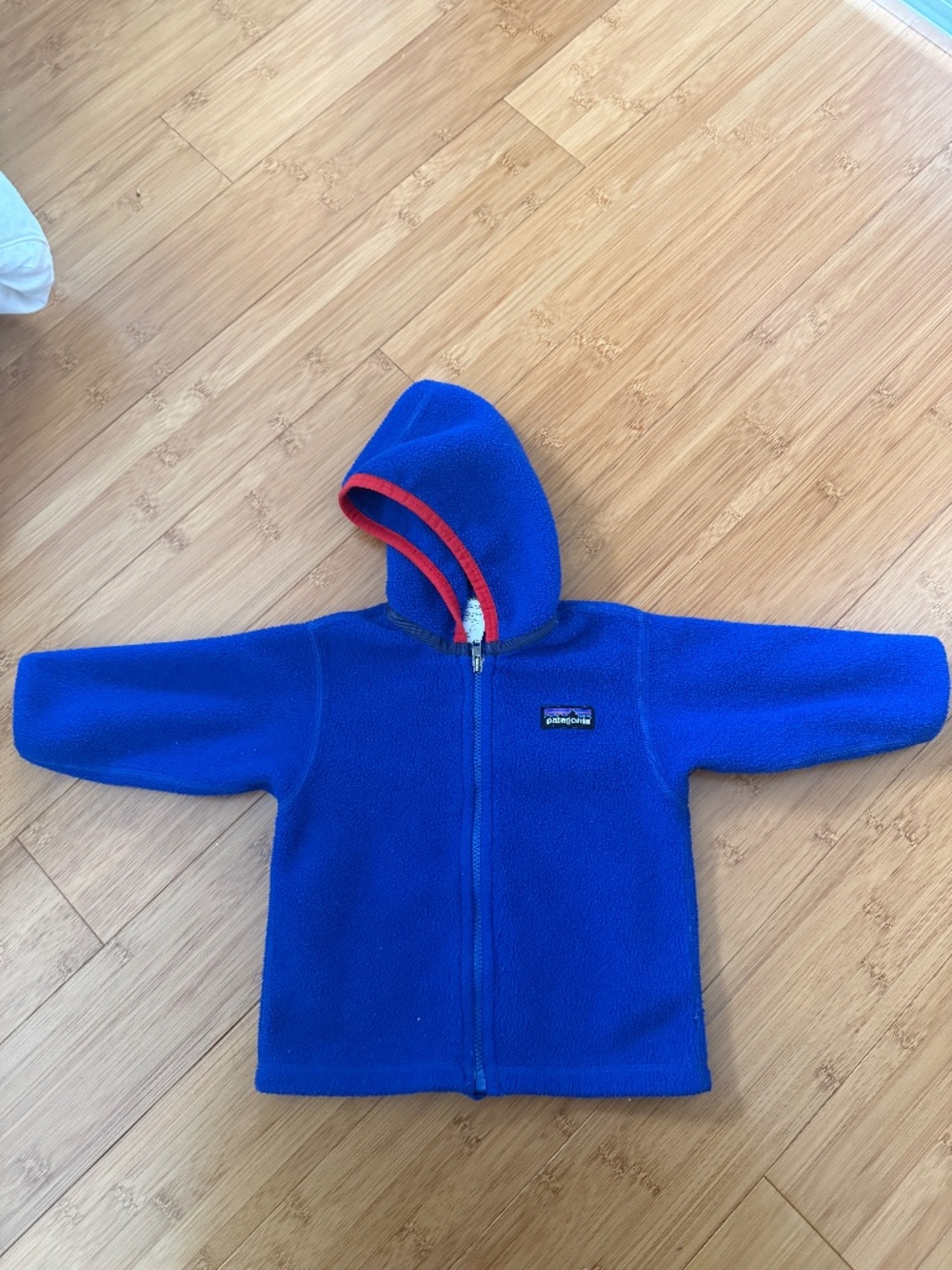 Patagonia baby synchilla fleece jacket royal blue 6m